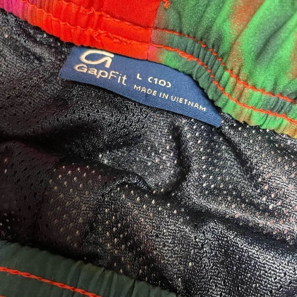Gap Boys Size Large 10 Colorful Swim Trunks Shorts Pull On Bold Pattern